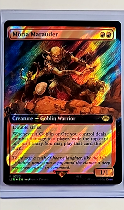 2023 MTG Magic the Gathering LOTR Extended Art Surge Foil #773 Moria Marauder - Image 1