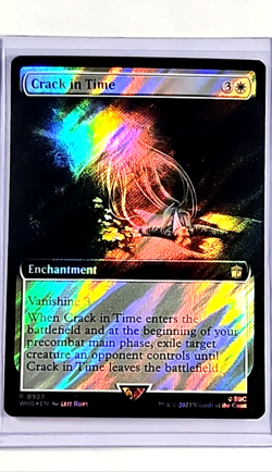 2023 MTG Magic The Gathering Doctor Who Extended Art Surge Foil Crack in Time - Image 1