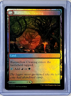 MTG Magic the Gathering Modern Horizons 3 Foil Stump Stomp / Burnwillow Clearing - Image 1