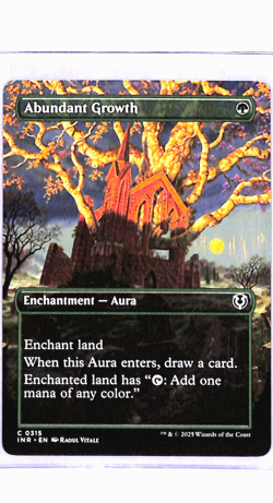 2025 MTG Magic The Gathering INR Innistrad Remastered Borderless Abundant Growth - Image 1