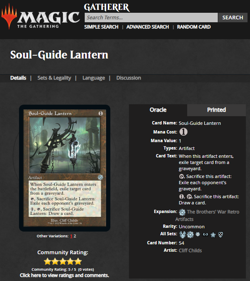 2022 MTG Magic the Gathering Brother's War Retro Foil #54 Soul Guide Lantern - Image 3