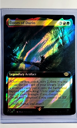 2023 MTG Magic The Gathering LOTR Surge Foil Extended Art #779 Doors of Durin - Image 1