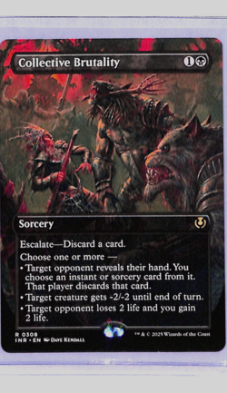 MTG Magic The Gathering INR Innistrad Remastered Borderless Collective Brutality - Image 1