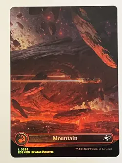 Mountain (0265) (Borderless) Edge of Eternities Foil MTG NM - Image 1