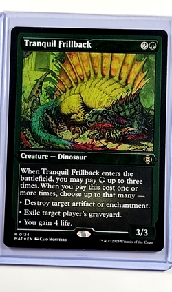 MTG Magic the Gathering March of Machine Aftermath Foil Etch Tranquil Frillback - Image 1