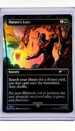 2024 MTG Magic the Gathering Secret Lair Foil #867 Natures Lore Black Panther - Image 1