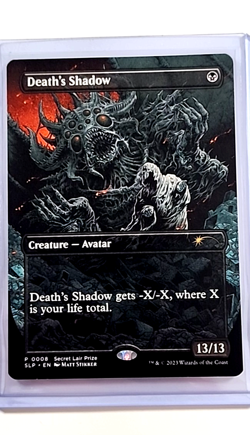 2023 MTG Magic the Gathering Secret Lair Prize Promo Showdown #8 Death's Shadow - Image 1