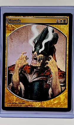 2007 MTG Magic the Gathering Textless Full Art Promo Player Reward Mortify - Image 1