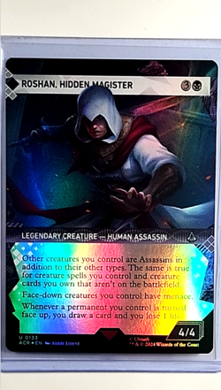 MTG Magic the Gathering ACR Assassins Creed Showcase Foil Roshan Hidden Magister - Image 1