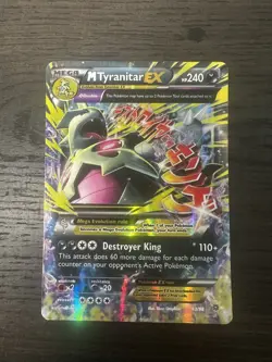 Pokemon TCG Mega M Tyranitar EX Holo Ultra Rare Card Ancient Origins 43/98 - Image 1