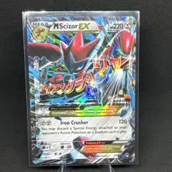 Pokemon TCG Card Mega M Scizor EX holo 77/122 2016 Ultra Rare BREAKpoint - Image 1