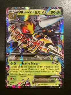 Mega M Beedrill EX XY158 Black Star Promo Holo Ultra Rare Pokemon TCG 2016 - Image 1