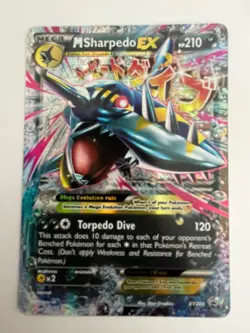 Pokemon Mega M Sharpedo EX Black Star Promo XY200 - Image 1