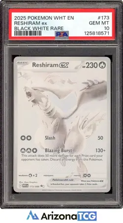 Pokemon 2025 Reshiram ex 173/086 Black White Rare White Flare GEM MINT PSA 10 - Image 1