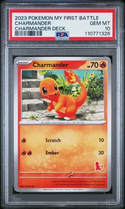 2023 POKEMON MY FIRST BATTLE-CHARMANDER DECK CHARMANDER PSA 10 - Image 1