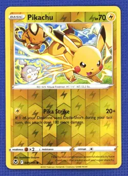 Pikachu 049/195 Swsh12: Sword & Shield - Silver Tempest Reverse Holo Pokemon - Image 1