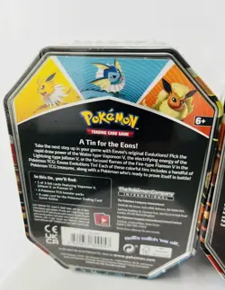 Pokemon TCG: Eevee Evolutions Tin (Set Of 3) Jolteon/Vaporeon/Flareon - Image 3