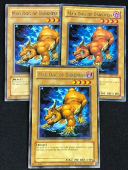 YUGIOH MAD DOG OF DARKNESS IOC-057 RARE X3 (NM) - Image 1