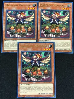 YUGIOH MADOLCHE HOOTCAKE MAGO-EN068 1ST RARE X3 (NM) - Image 1