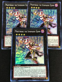 YUGIOH MAESTROKE THE SYMPHONY DJINN YS12-EN043 1ST SUPER X3 (NM) - Image 1