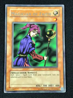 YUGIOH MAGICIAN OF FAITH DB1-EN163 RARE (NM) - Image 1