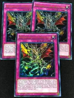 YUGIOH RETURN OF THE RED-EYES LDK2-ENJ34 1ST ULTRA X3 (NM) - Image 1