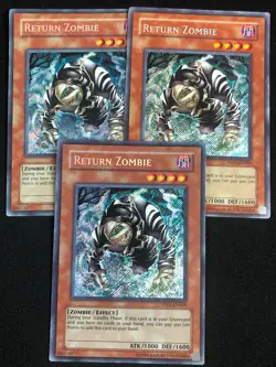 YUGIOH RETURN ZOMBIE PP01-EN006 SECRET X3 NM - Image 1