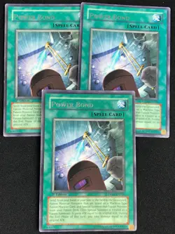 YUGIOH POWER BOND DP04-EN020 1ST RARE X3 (MP) - Image 1