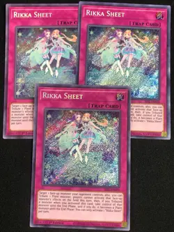 YUGIOH RIKKA SHEET SESL-EN026 1ST SECRET X3 NM - Image 1