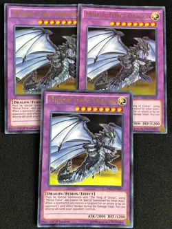 YUGIOH MIRROR FORCE DRAGON DRL3-EN059 1ST ULTRA X3 NM - Image 1