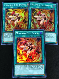 YUGIOH MIKANKO FIRE DANCE AMDE-EN030 1ST SUPER X3 (NM) - Image 1