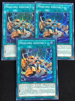 YUGIOH MEKLORD ASSEMBLY LED7-EN020 1ST SUPER X3 (NM) - Image 1