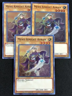 YUGIOH MEKK-KNIGHT AVRAM EXFO-ENSE1 SUPER X3 NM - Image 1