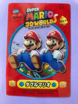 Super Mario 3D Land Clear Card Double Mario TGC 2013 Nintendo Japanese F/S - Image 1
