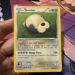 Snorlax 80/106 Flashfire Rare - LP Pokemon Card - Image 1