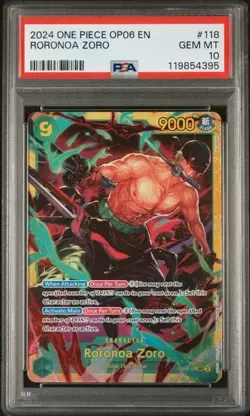 PSA 10 - One Piece Card Wings Of Captain Roronoa Zoro OP06-118 SEC GEM MINT - Image 1