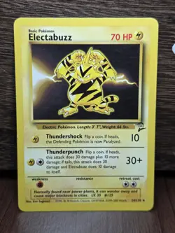 Pokemon TCG Electabuzz Base Set Base Set 2,24/130, Unlimited Rare Card LP - Image 1