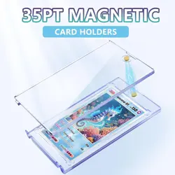 Kitoyz 6 ct Magnetic Card Holder Case for Trading - 35pt 6P, Transparent - Image 3