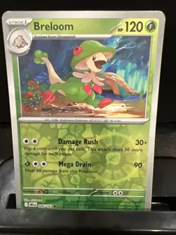 Pokemon TCG Breloom #006/182 Common Reverse Holo Card Destined Rivals Series - Image 1