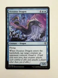 Oceanus Dragon MTG Magic the Gathering Card NM Near Mint CLB - Image 1