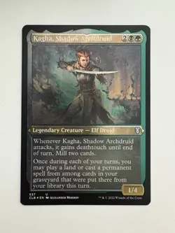 Kagha Shadow Archdruid Etched Foil MTG Magic the Gathering Card NM Near Mint CLB - Image 1