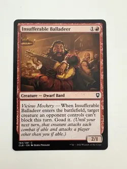 Insufferable Balladeer MTG Magic the Gathering Card NM Near Mint CLB - Image 1