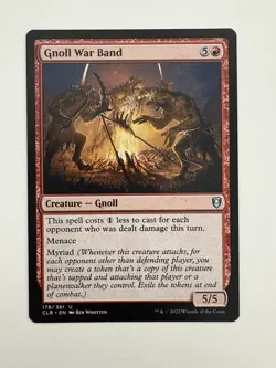 Gnoll War Band MTG Magic the Gathering Card NM Near Mint CLB - Image 1