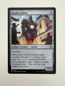 Geode Golem MTG Magic the Gathering Card NM Near Mint CLB - Image 1