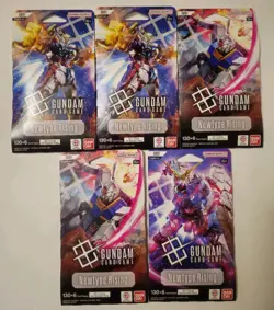 GUNDAM CARD GAME Newtype Rising Sleeved Booster Packs x5 Sealed - GD01 English - Image 1