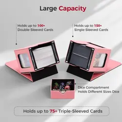 MTG Commander Deck Box with Dual Commander Display, Patented Card Deck Box Fits - Image 3