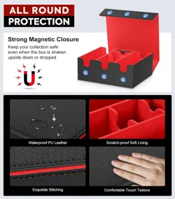 Card Storage Box for Trading Cards, 2200+ MTG Deck Box with 8 Colorful Divider T - Image 5