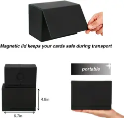 MTG Deck Box for Commander Display with Dice Tray,Card Deck Box Fits 160 Double - Image 5