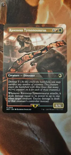 MTG Ravenous Tyrannosaurus Borderless #0018 - Image 1