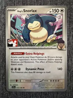 Hop’s Snorlax 117/159 Play! Pokemon Prize Pack Series 7 Journey Together - Image 1